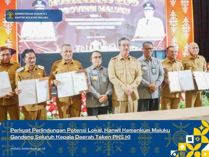 Perwakilan Kemenkumham Kaltim saat melakukan koordinasi terkait perlindungan hak paten komoditas lokal.