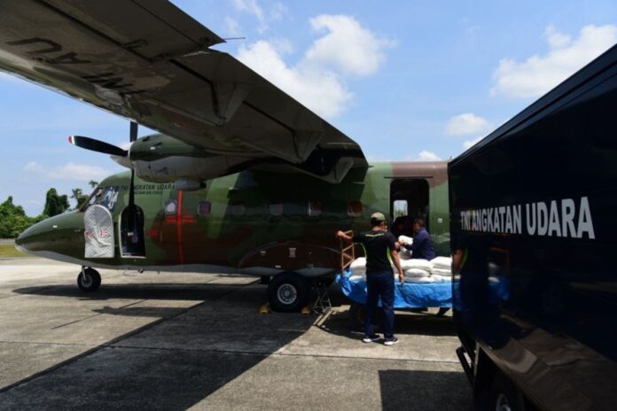 Deretan pesawat TNI AU yang dikerahkan untuk operasi penanggulangan karhutla dan cuaca ekstrem